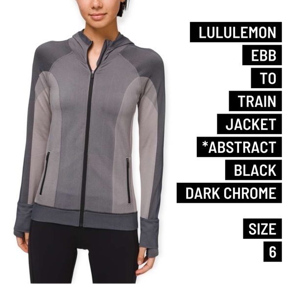 lululemon athletica Jackets & Blazers - Lululemon Ebb to Train Jacket *Abstract
Black / Dark Chrome
New with Tags